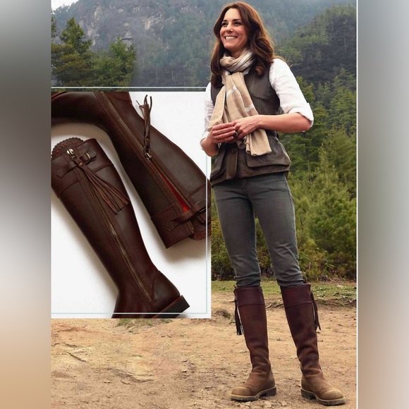 Penelope Chilvers Shoes - New Penelope Chilvers Leather Tassel Riding Boot Conker Brown 40 Kate Middleton